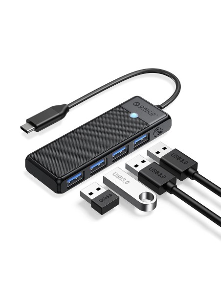 
ŠAKOTĖLIS 4 prievadų skirstytuvas USB-C - USB-A 0,15 m - juodas

