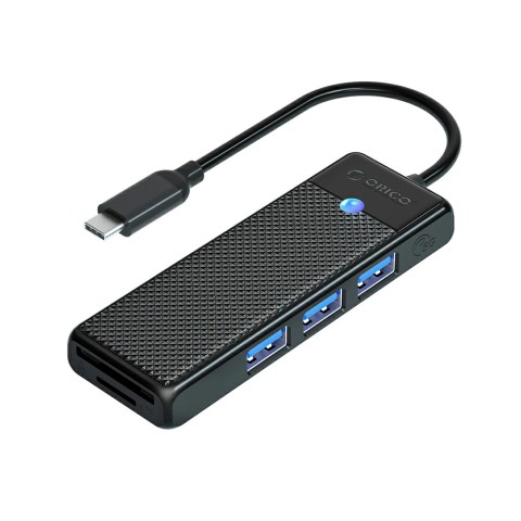 
ŠAKOTOJO adapteris 4 prievadų USB-C - USB-A SD kortelių skaitytuvas microSD 1,8 m - juodas
