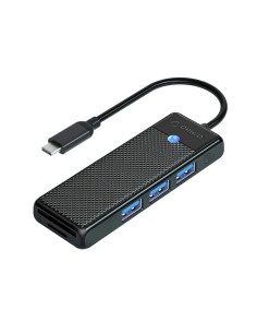 
ŠAKOTOJO adapteris 4 prievadų USB-C - USB-A SD kortelių skaitytuvas microSD 1 m - juodas
