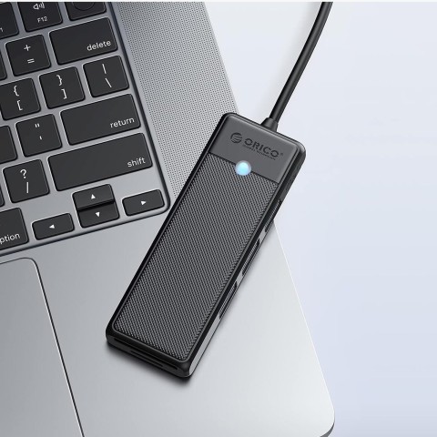
ŠAKOTOJO adapteris 4 prievadų USB-C - USB-A SD kortelių skaitytuvas microSD 1 m - juodas
