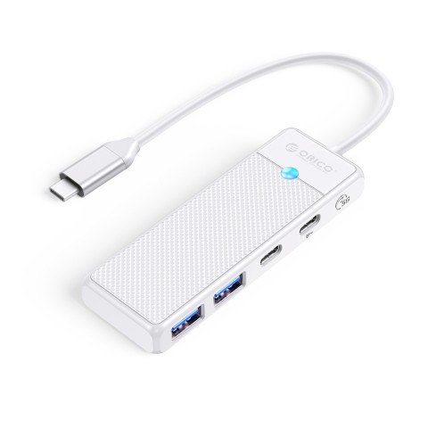
USB-C šakotuvo adapteris USB-A USB-C su įkrovimu, USB-C PD 100 W, 0,15 m, baltas
