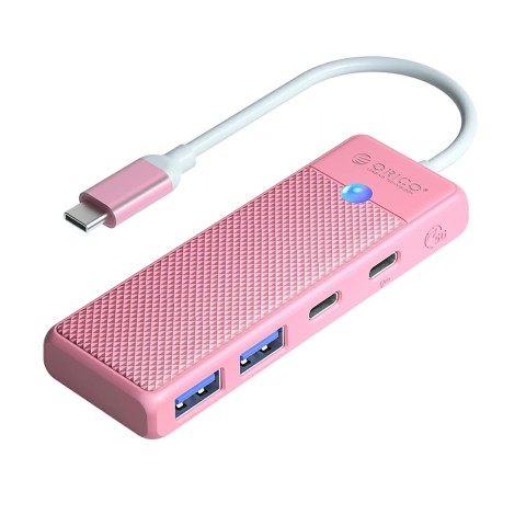 
USB-C šakotuvo adapteris USB-A USB-C su įkrovimu USB-C PD 100 W 0,15 m - rožinis
