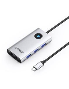 
6 viename USB-C prijungimo stotelė - USB-A USB-C HDMI PD 100W 4K 30Hz - sidabrinė
