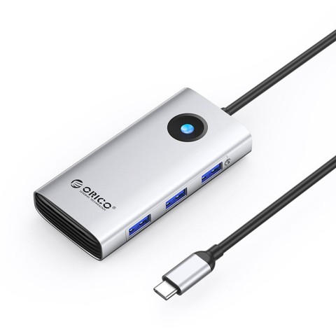 
6 viename USB-C prijungimo stotelė - USB-A USB-C HDMI RJ45 PD 100W 4K 30Hz 2.5G - sidabrinė
