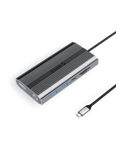
ŠAKOTOJO stotelė 12in1 USB-C - USB-A USB-C HDMI DisplayPort RJ45 SD PD 100W 4K 1000Mbps - pilka
