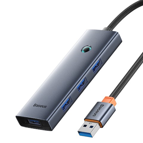 
ŠAKOS skirstytuvas USB-A USB-C 5V 50cm - pilkas
