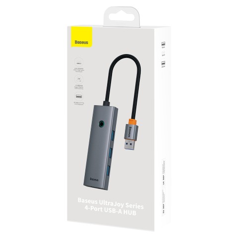 
ŠAKOS skirstytuvas USB-A USB-C 5V 50cm - pilkas
