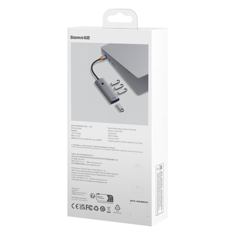 
ŠAKOS skirstytuvas USB-A USB-C 5V 50cm - pilkas
