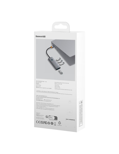 
ŠAKOS skirstytuvas USB-A USB-C 5V 50cm - pilkas
