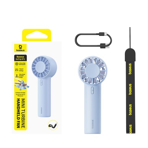 
Nešiojamas rankinis ventiliatorius 1200 mAh - mėlynas
