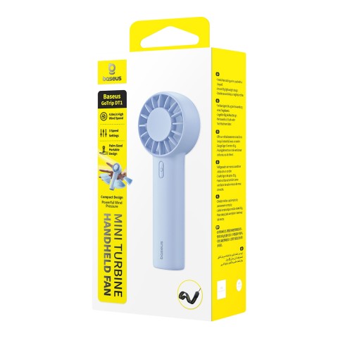 
Nešiojamas rankinis ventiliatorius 1200 mAh - mėlynas
