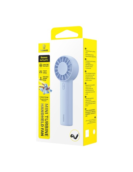 
Nešiojamas rankinis ventiliatorius 1200 mAh - mėlynas

