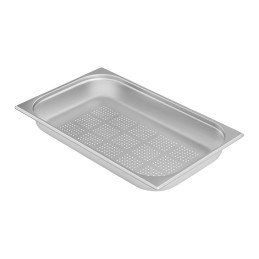 Perforuotas plieninis gastronominis konteineris GN1/1 gylis 65 mm