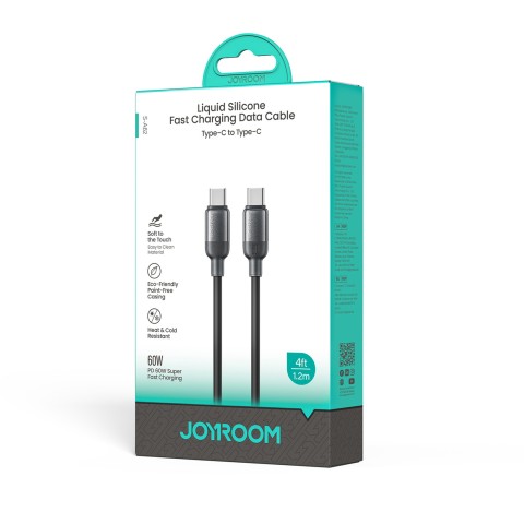 
„Lively“ serijos 60 W USB-C laidas, 1,2 m, juodas
