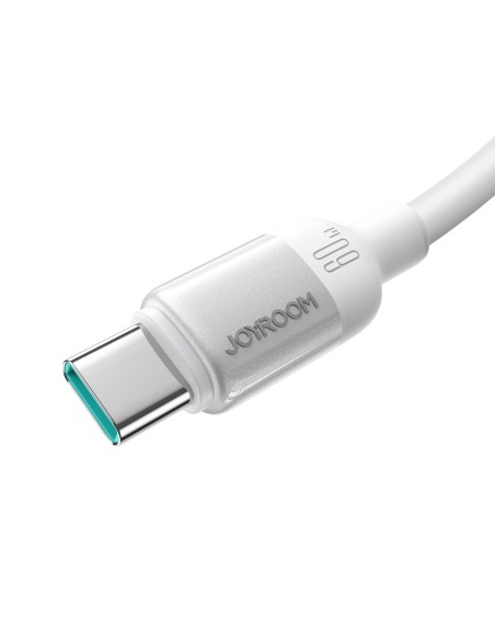 
„Lively“ serijos 60 W USB-C laidas, 1,2 m, baltas
