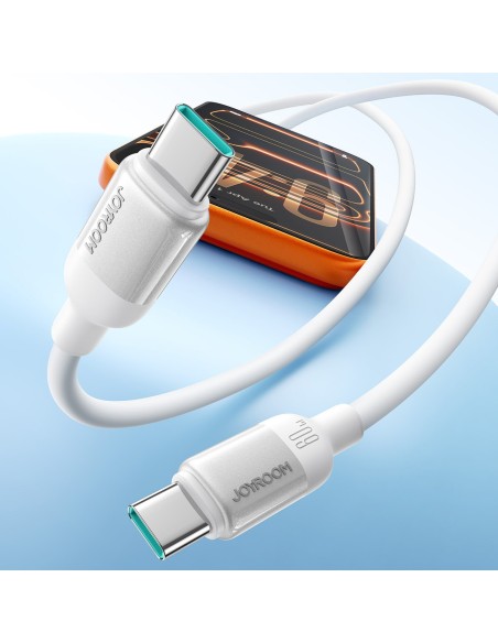 
„Lively“ serijos 60 W USB-C laidas, 1,2 m, baltas
