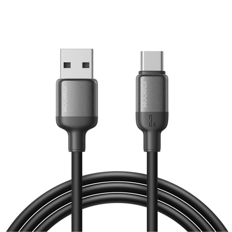 
„Lively“ serijos 3A USB-A - USB-C laidas 1,2 m - juodas
