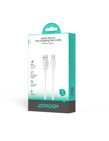 
„Lively“ serijos 3A USB-A - USB-C laidas 1,2 m - baltas
