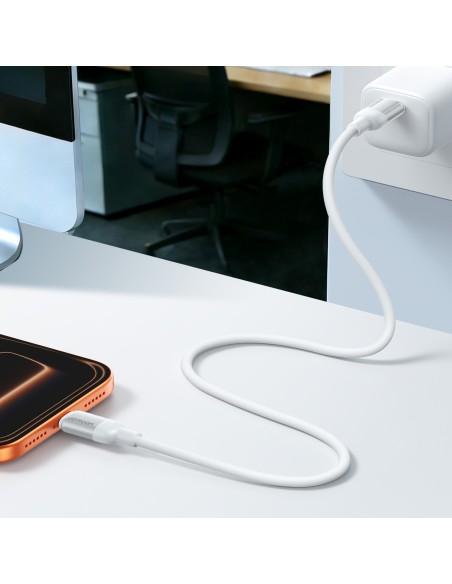 
„Lively“ serijos 3A USB-A - USB-C laidas 1,2 m - baltas
