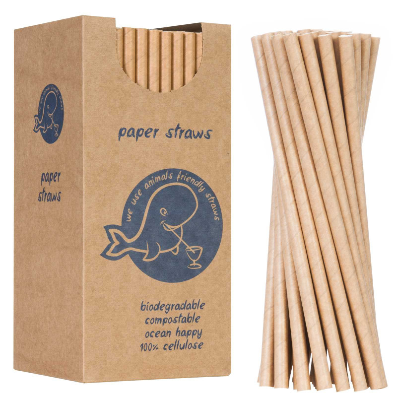 BIO ekologiški popieriniai šiaudeliai PAPER STRAWS 6/205mm - rudi 250vnt. BIO ekologiški popieriniai šiaudeliai PAPER STRAWS 6/205mm - rudi 250vnt.