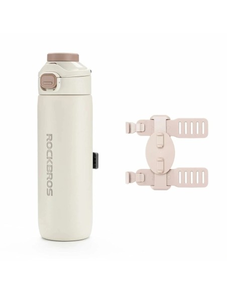 
Terminis butelis su magnetiniu laikikliu ir tvirtinimo dirželiu 700 ml - smėlio spalvos
