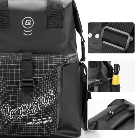 
Vairo krepšys „Brompton 18L“ sulankstomo dviračio – juodas

