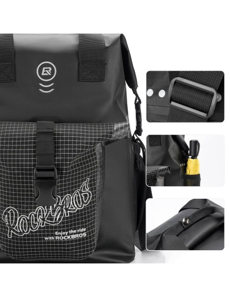 
Vairo krepšys „Brompton 18L“ sulankstomo dviračio – juodas
