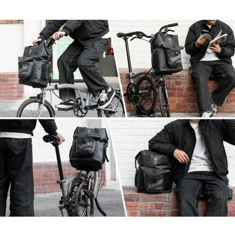 
Vairo krepšys „Brompton 18L“ sulankstomo dviračio – juodas
