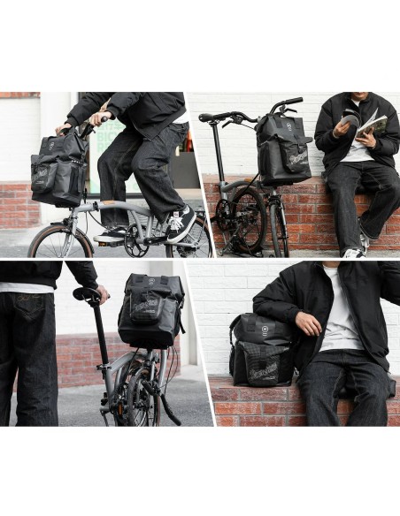 
Vairo krepšys „Brompton 18L“ sulankstomo dviračio – juodas
