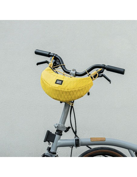 
Dviračio krepšys ant vairo arba per petį, banano formos, 1,8 l - geltonas

