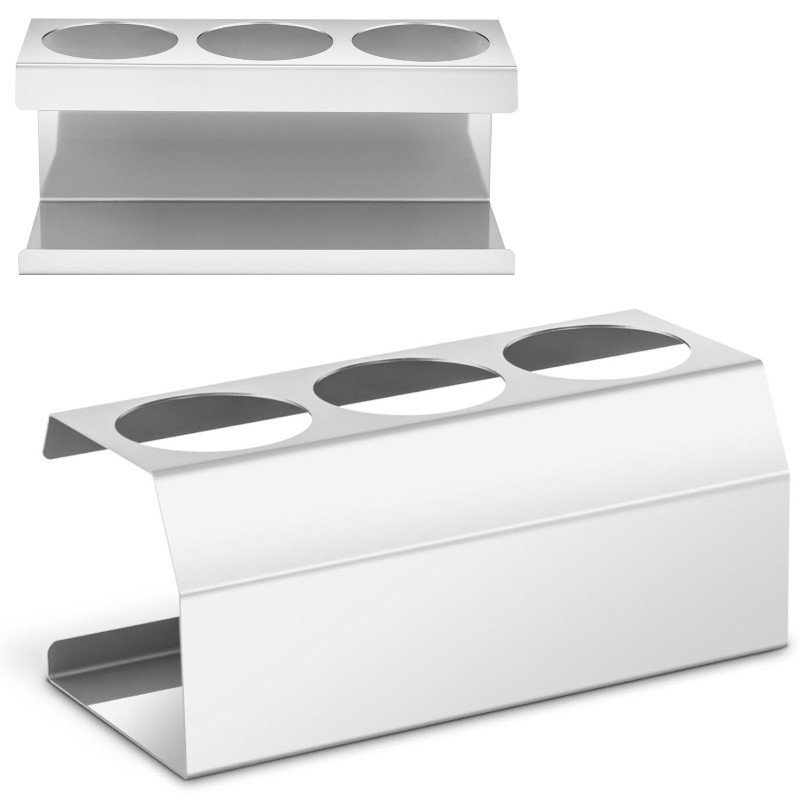 Stovas buteliukams padažo dozatoriams nerūdijantis plienas 3x sk. 73 mm Stovas buteliukams padažo dozatoriams nerūdijantis plienas 3x sk. 73 mm