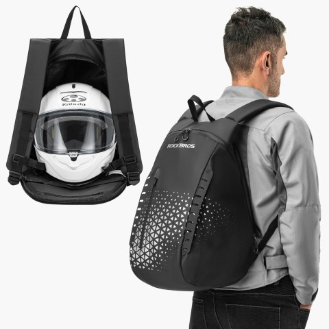 
Šalmo kuprinė su rankena, 14,5 l – juoda
