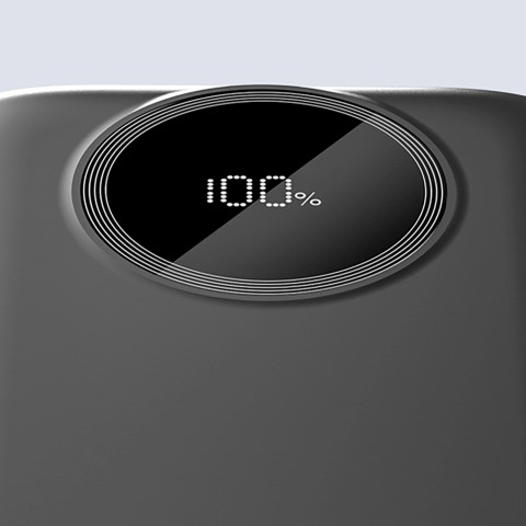 
K13 10000mAh 22.5W išorinė baterija su integruotu laidu - juoda
