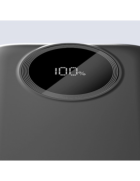 
K13 10000mAh 22.5W išorinė baterija su integruotu laidu - juoda
