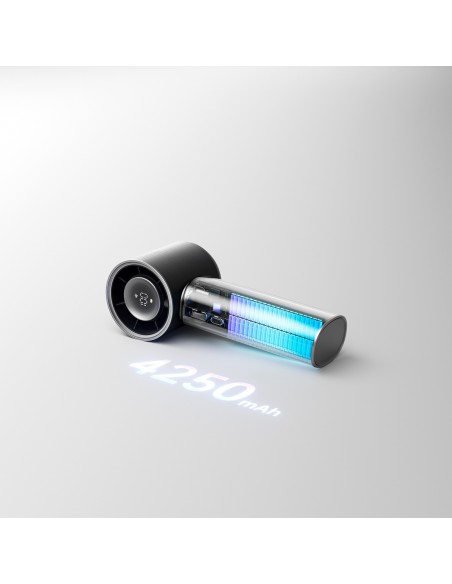 
Mini nešiojamas ventiliatorius su 4250 mAh USB-C įkrovimu – juodas

