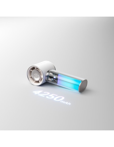 
Mini nešiojamas ventiliatorius su 4250 mAh USB-C įkrovimu – baltas
