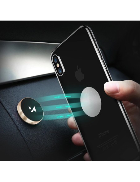 Magnetinis automobilinis telefono laikiklis prietaisų skydeliui juodas