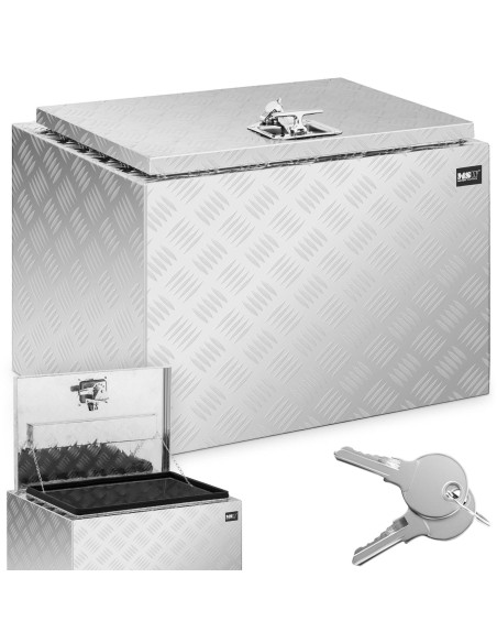 Aliumininė dirbtuvių įrankių dėžė su dangteliu 120 l Aliumininė dirbtuvių įrankių dėžė su dangteliu 120 l