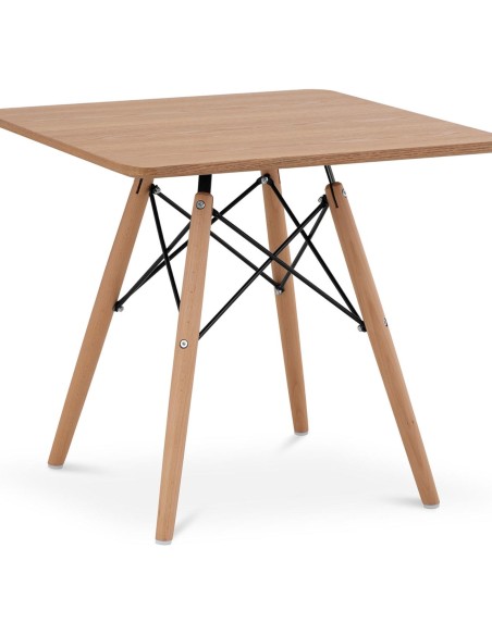Stalas kvadratinis stalas su medinėmis kojomis universalus maks.150kg 60x60cm Stalas kvadratinis stalas su medinėmis kojomis universalus maks.150kg 60x60cm