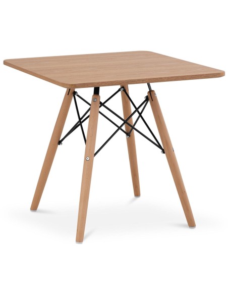 Stalas kvadratinis stalas su medinėmis kojomis universalus maks.150kg 60x60cm Stalas kvadratinis stalas su medinėmis kojomis universalus maks.150kg 60x60cm