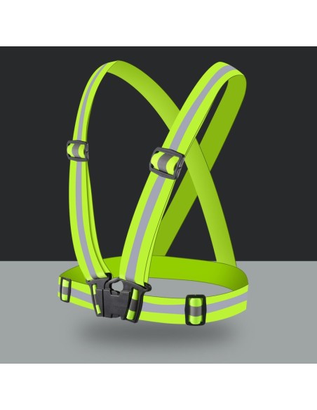 Šviesą atspindintys diržai, skirti važiuoti dviračiu, šviesą atspindinti liemenė juoda