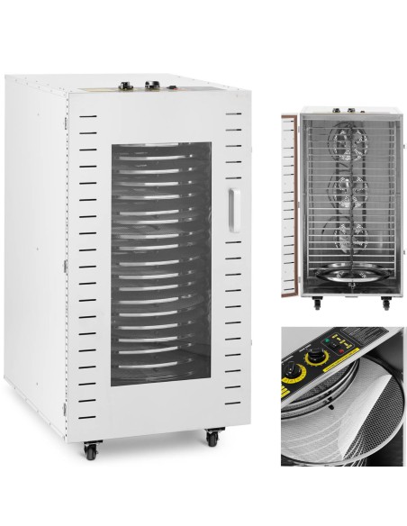 Pramoninis dehidratorius maistinėms žolelėms mėsai 1 kamera 22 grotelės 40-90 C 3070 W Pramoninis dehidratorius maistinėms žolelėms mėsai 1 kamera 22 grotelės 40-90 C 3070 W