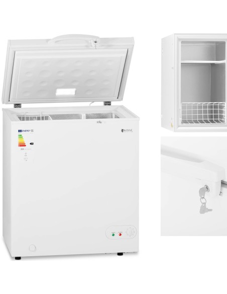 Užrakinamas krūtinės šaldiklis 1 krepšys 152 L -12 iki -28 C 78 W