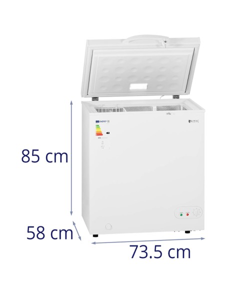 Užrakinamas krūtinės šaldiklis 1 krepšys 152 L -12 iki -28 C 78 W