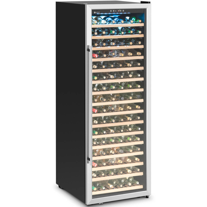 Winiarka šaldytuvas vyno šaldytuvas 199 buteliams LED 428 l juodas