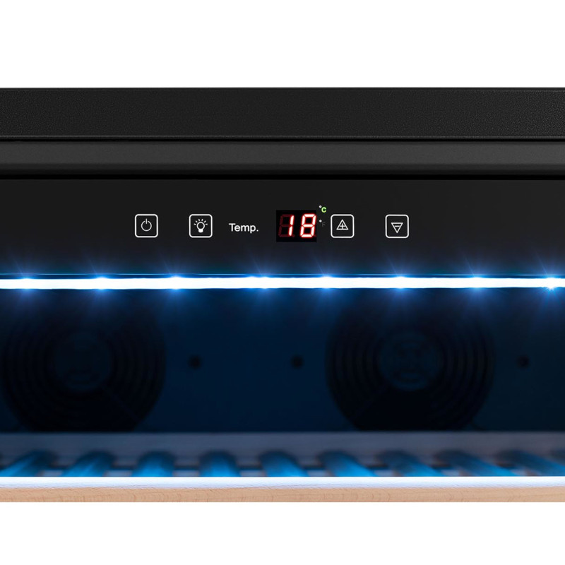 Winiarka šaldytuvas vyno šaldytuvas 199 buteliams LED 428 l juodas