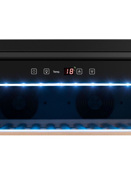 Winiarka šaldytuvas vyno šaldytuvas 199 buteliams LED 428 l juodas