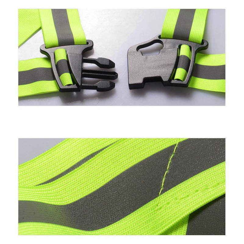 Šviesą atspindintys diržai, skirti važiuoti dviračiu, šviesą atspindinti liemenė juoda