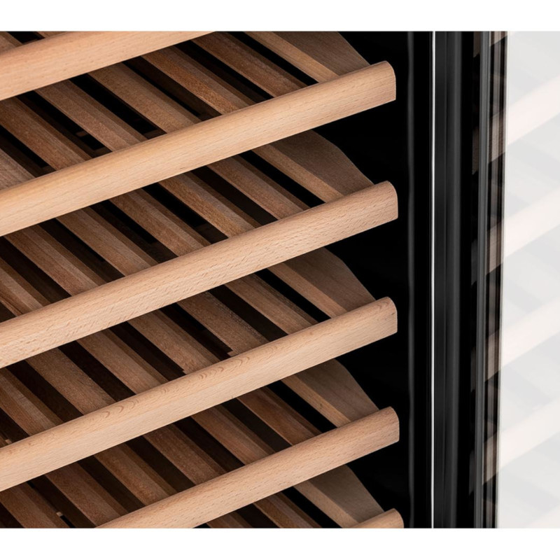 Winiarka šaldytuvas vyno šaldytuvas 199 buteliams LED 428 l juodas