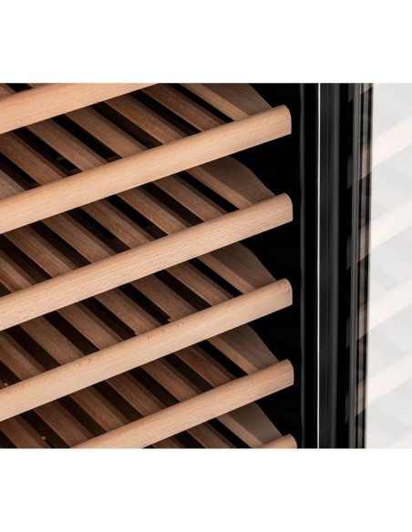 Winiarka šaldytuvas vyno šaldytuvas 199 buteliams LED 428 l juodas